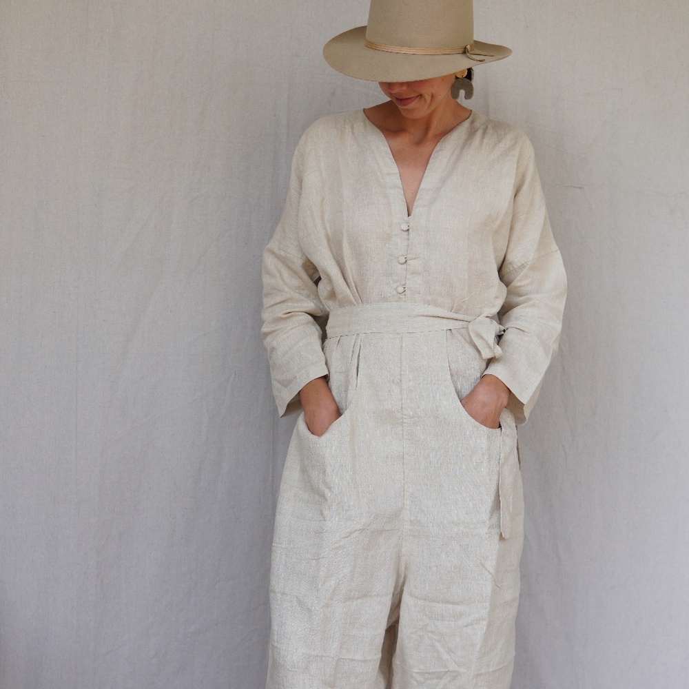 AVY & CO Iris Linen Jumpsuit